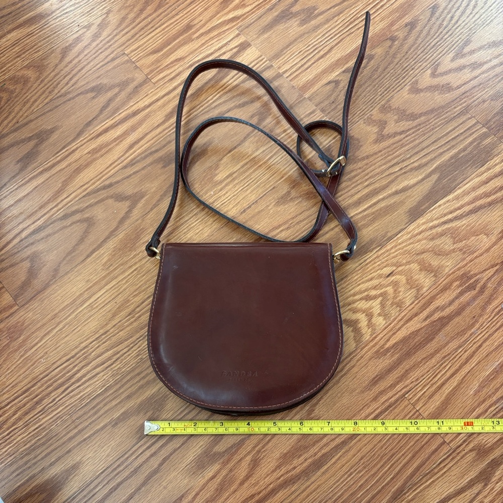 Dark Brown Leather Crossbody Bag